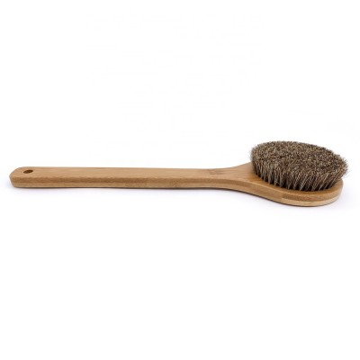 Hot Selling Natural Horse Hair Wood Long Handle Bath Brush