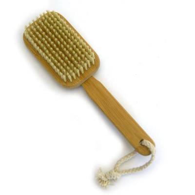 All Natural Detachable Brush Bamboo Long Handle Sisal Bristles Body Bath Brush