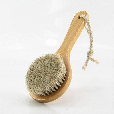 Amazon Best-selling Baby Wooden Bamboo Body Brush With Horse Hair