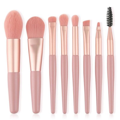 High-quality Private Label Cosmetic Brushes 8 Pcs Travel Makeup Brush Set Eye Shadow Makeup Brushes