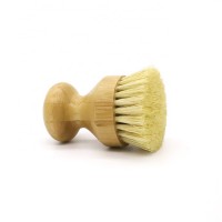 Natural Cleaning Scrub Brush for Cast Iron Skillet Pots Pans - wooden handle cleaning brush with Coconut Bristles